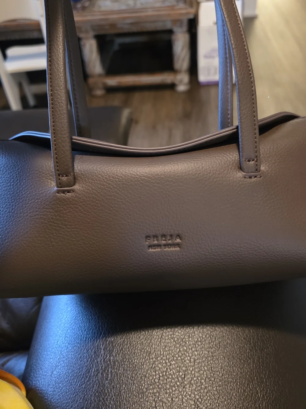 Freda Salvador Brown Leather Shoulder Bag